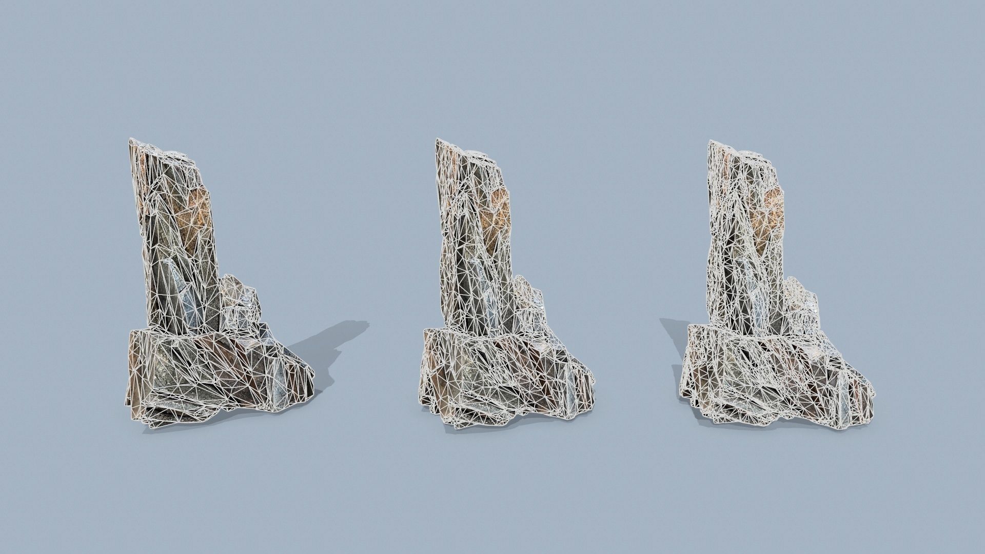cliff rocks Low-poly 3D model_15