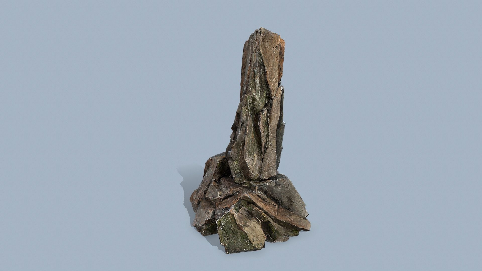 cliff rocks Low-poly 3D model_6