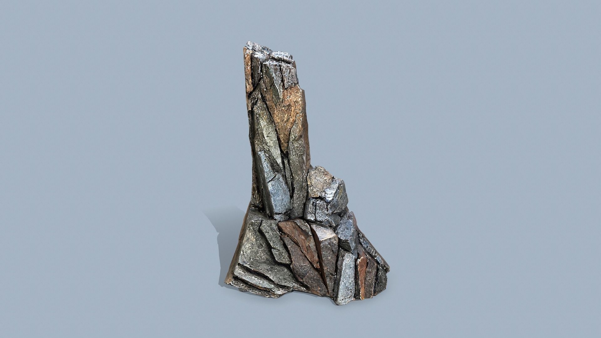 cliff rocks Low-poly 3D model_9