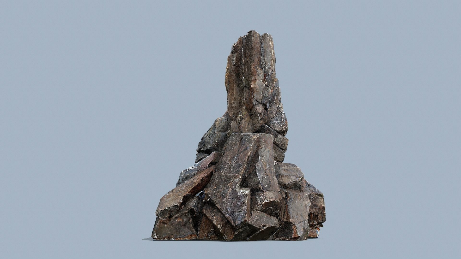 cliff rocks Low-poly 3D model_2