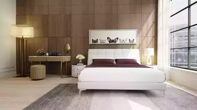 Interior Bedroom design scene 07