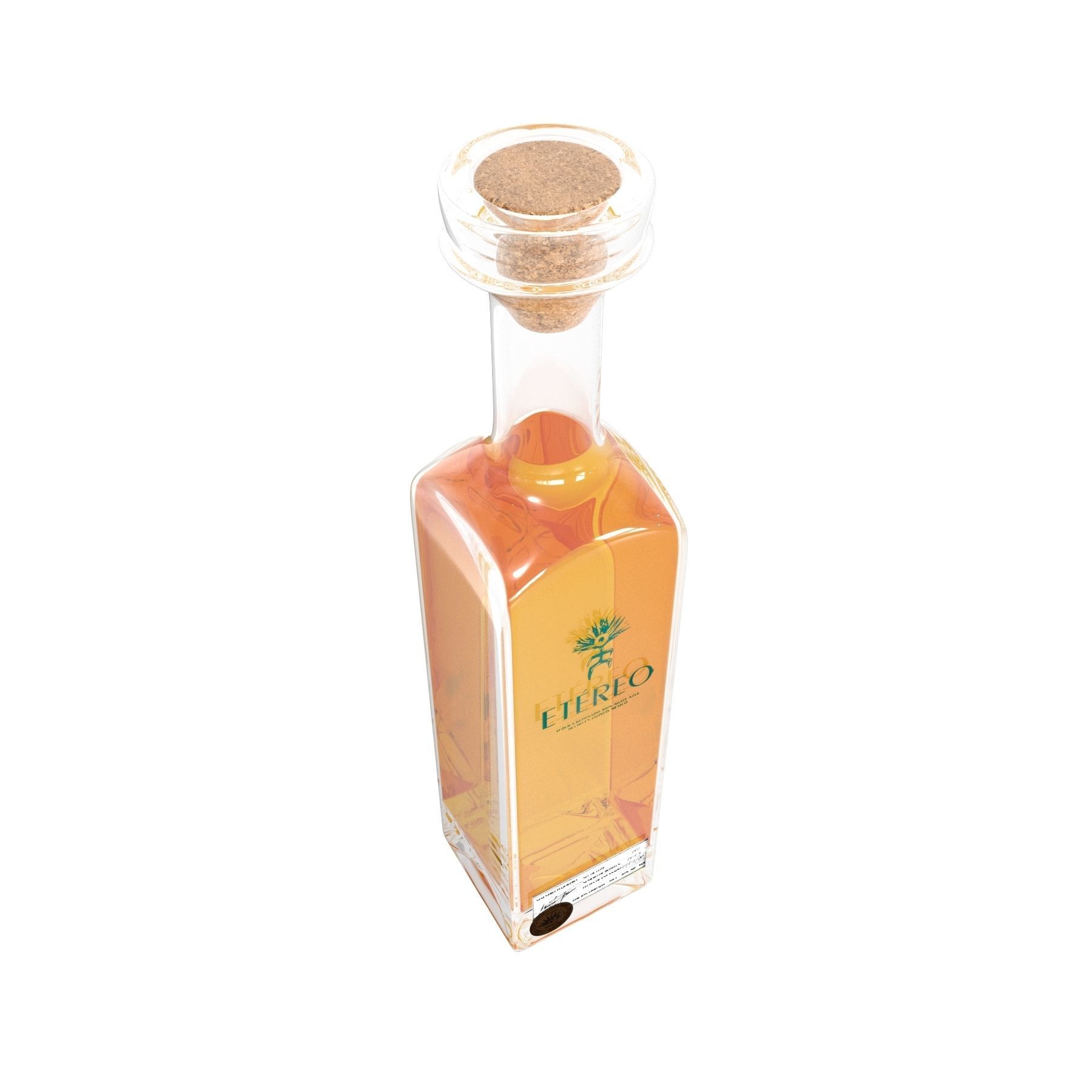 Bar alcohol bottles vodka tequila 3D model_7