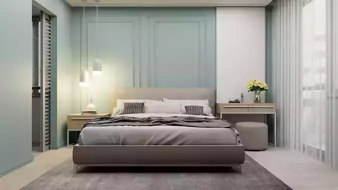 Interior Bedroom design scene 18