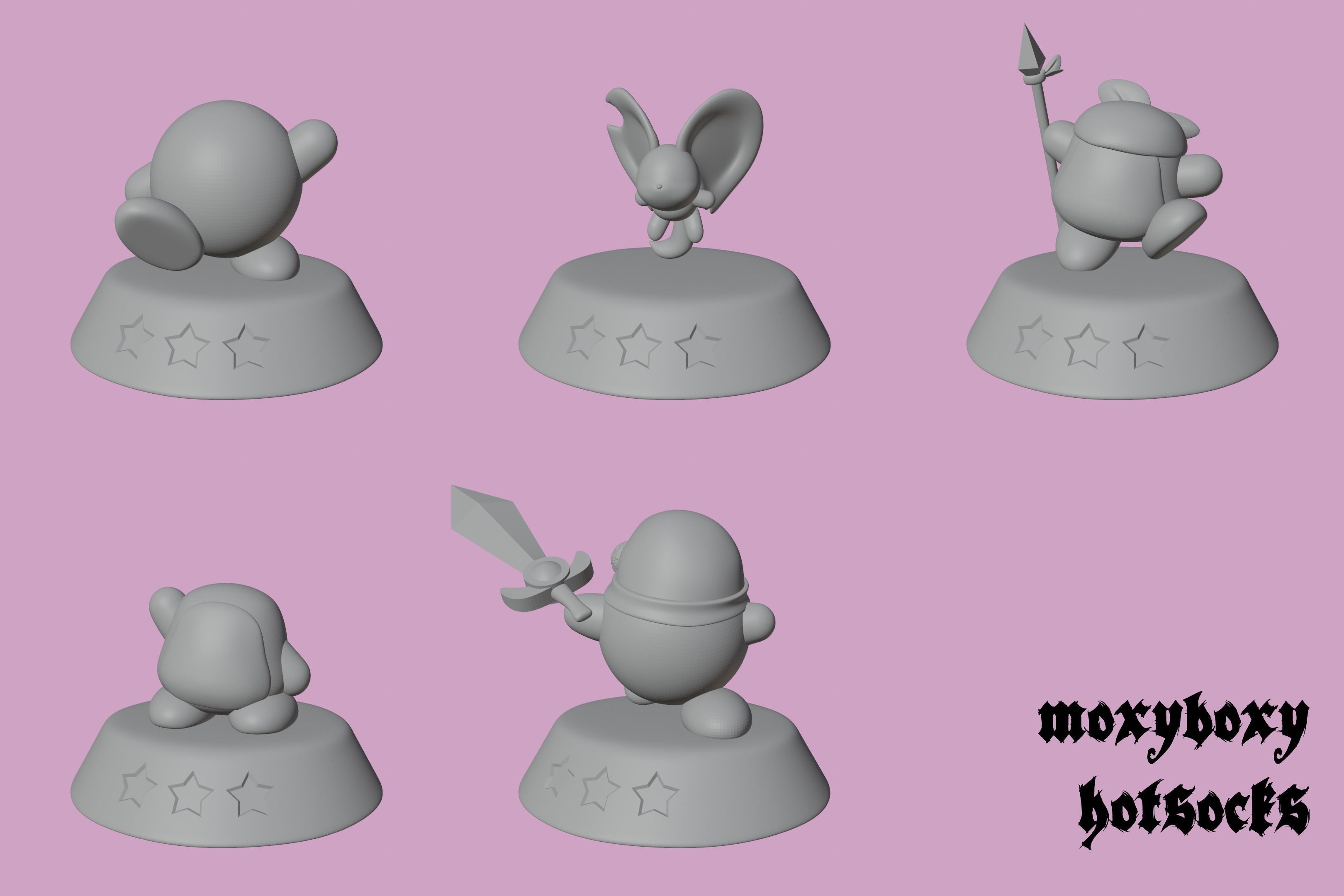 Kirby Figurine Collection 3D print model_1