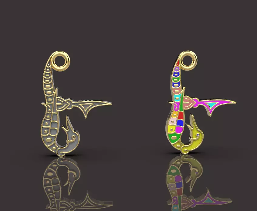 Armenian letters 3D print model_0