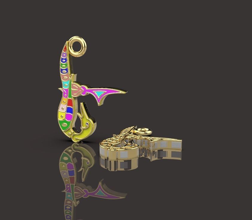 Armenian letters 3D print model_6