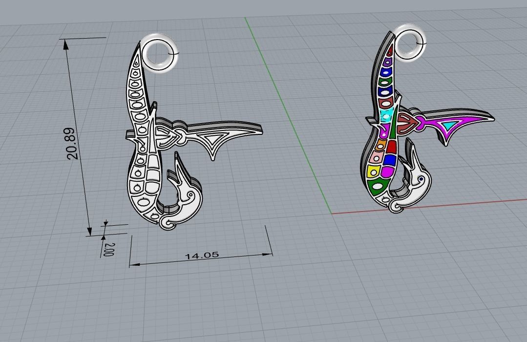 Armenian letters 3D print model_9