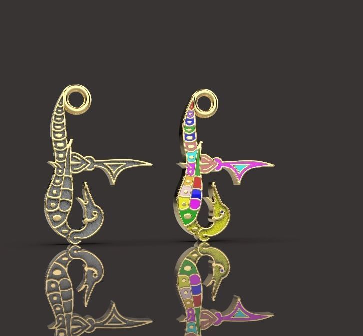 Armenian letters 3D print model_3