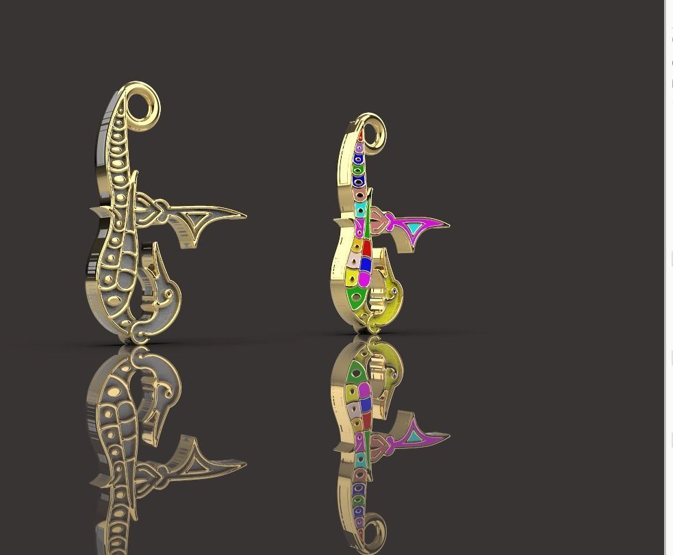 Armenian letters 3D print model_1