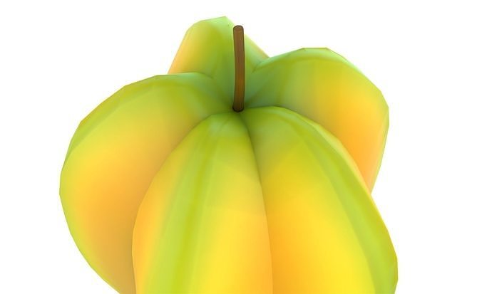 Prop31 Star Fruit Low-poly 3D model 7