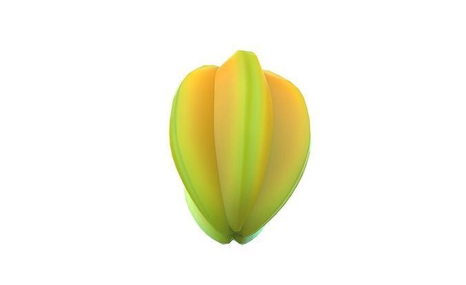 Prop31 Star Fruit Low-poly 3D model 5