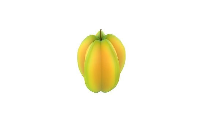 Prop31 Star Fruit Low-poly 3D model 2
