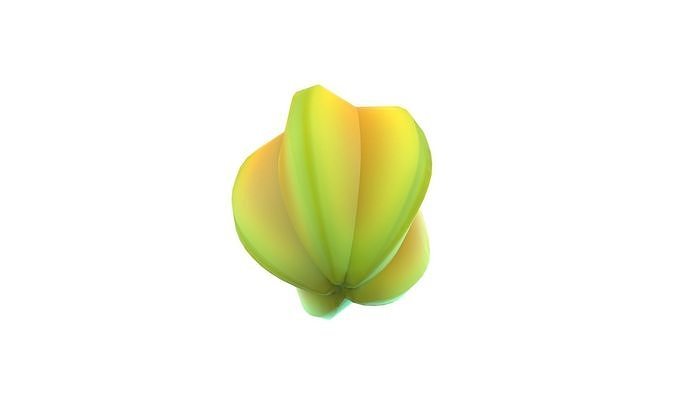 Prop31 Star Fruit Low-poly 3D model 6