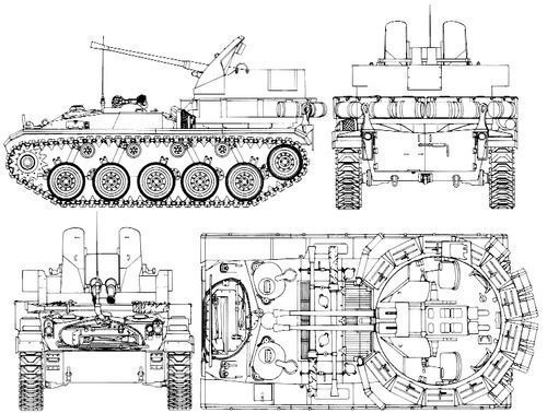 M19a1 twin 40mm 3D print model_6