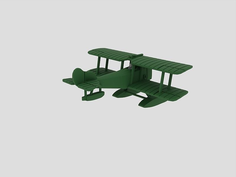 Sopwith Baby Great Britain 3D print model_1
