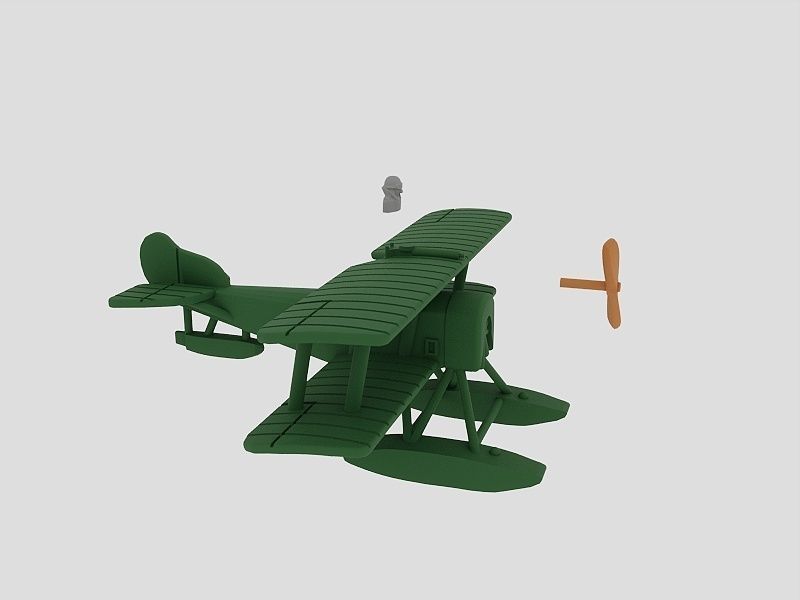 Sopwith Baby Great Britain 3D print model_2