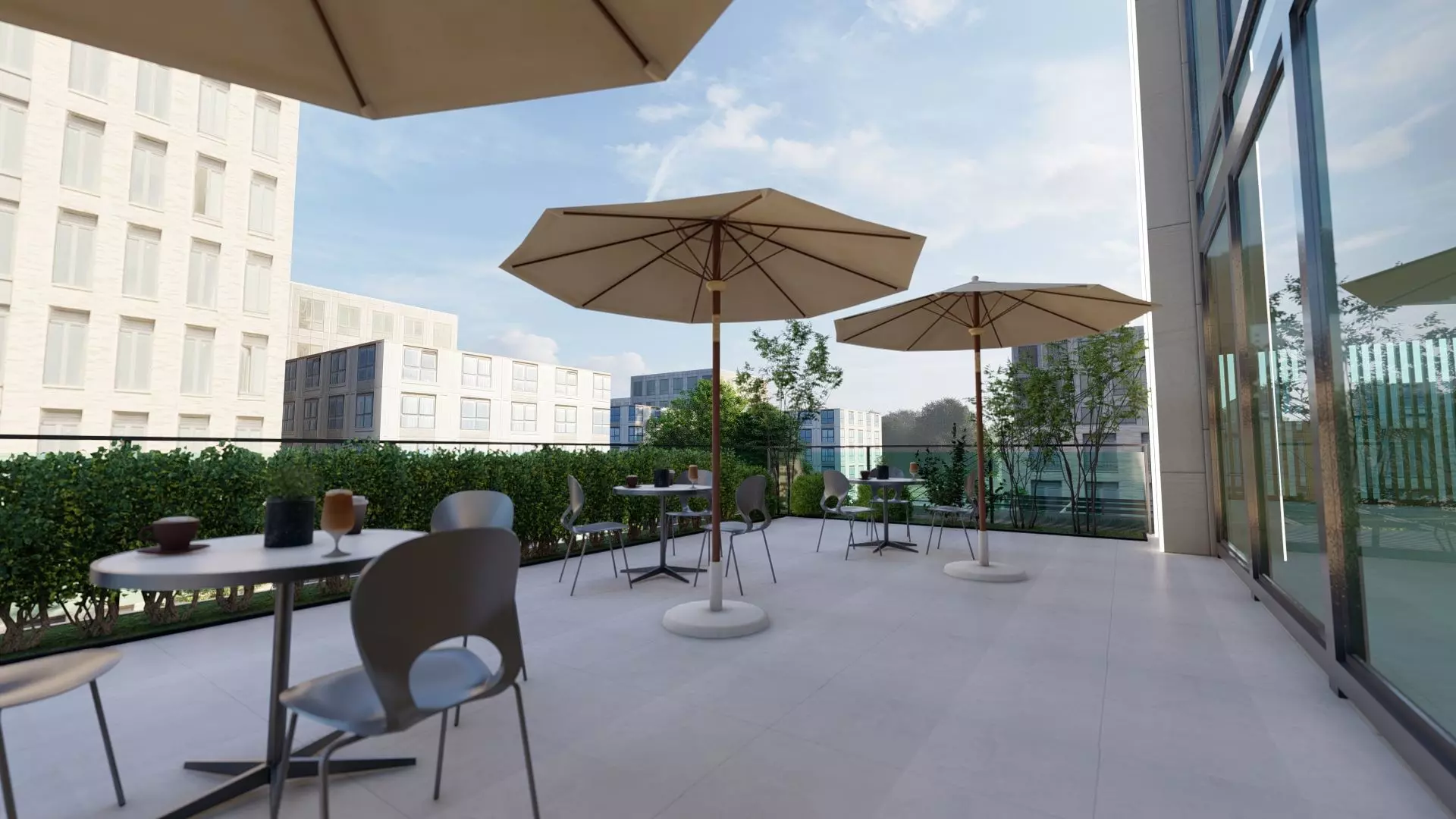 Nexus Corp Office Building Exterior Design 3D model_12