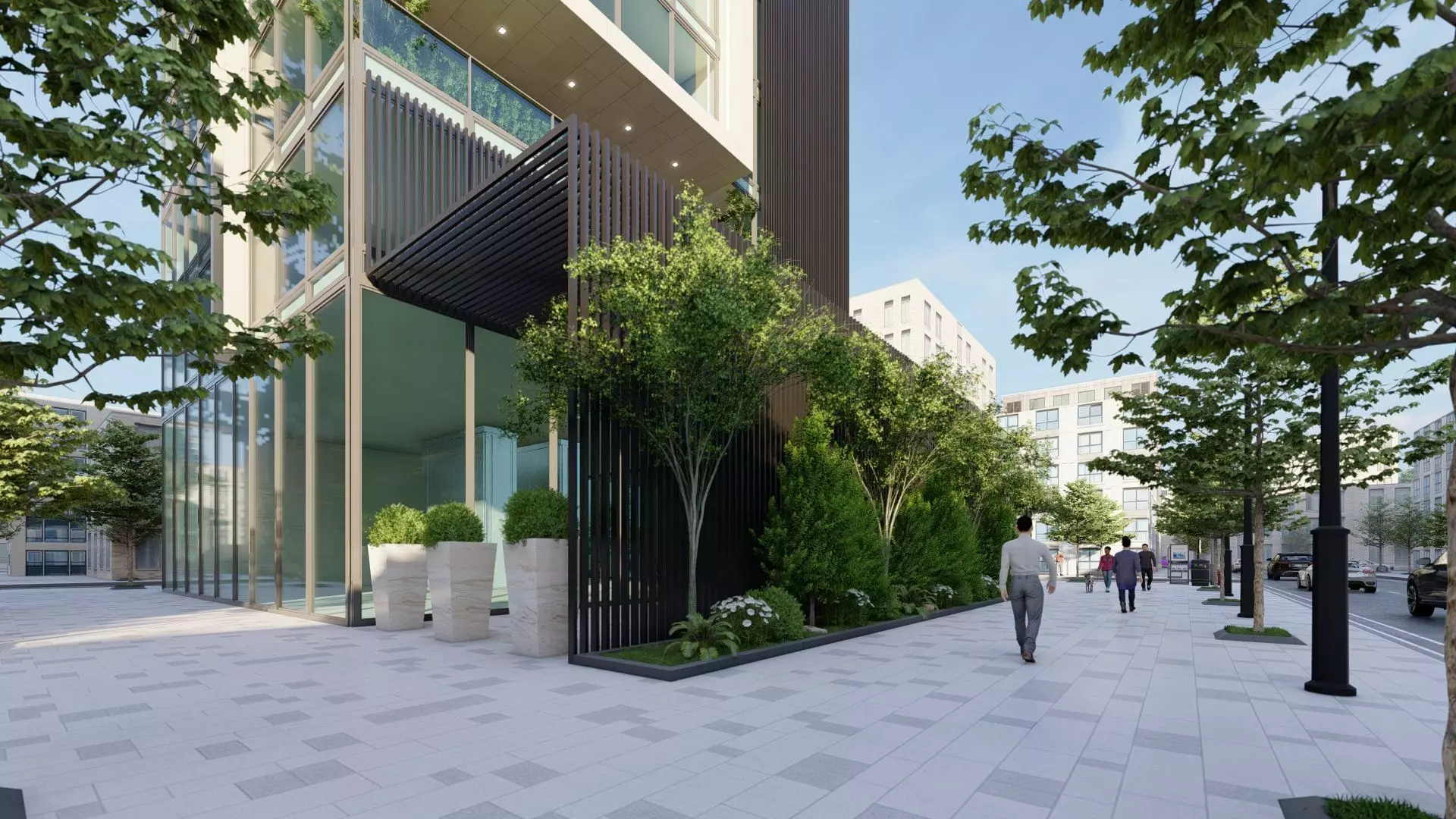 Nexus Corp Office Building Exterior Design 3D model_18