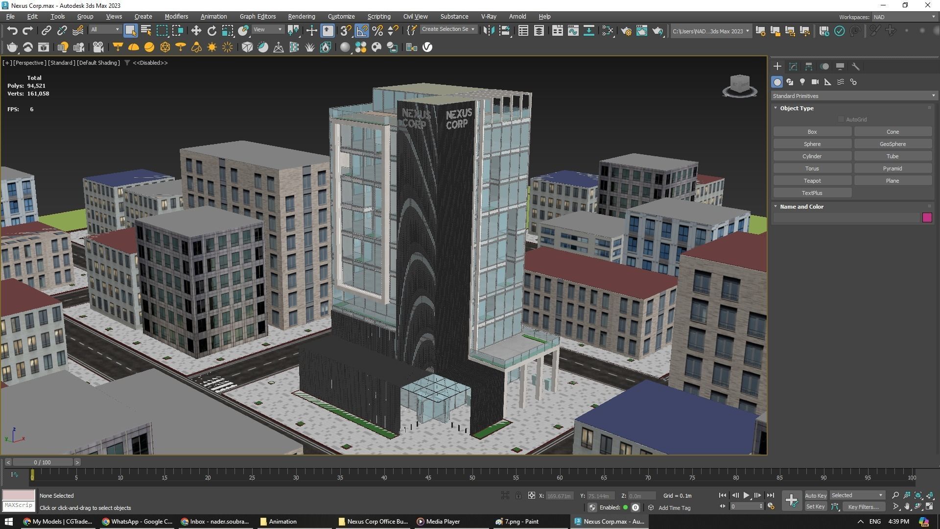 Nexus Corp Office Building Exterior Design 3D model_8