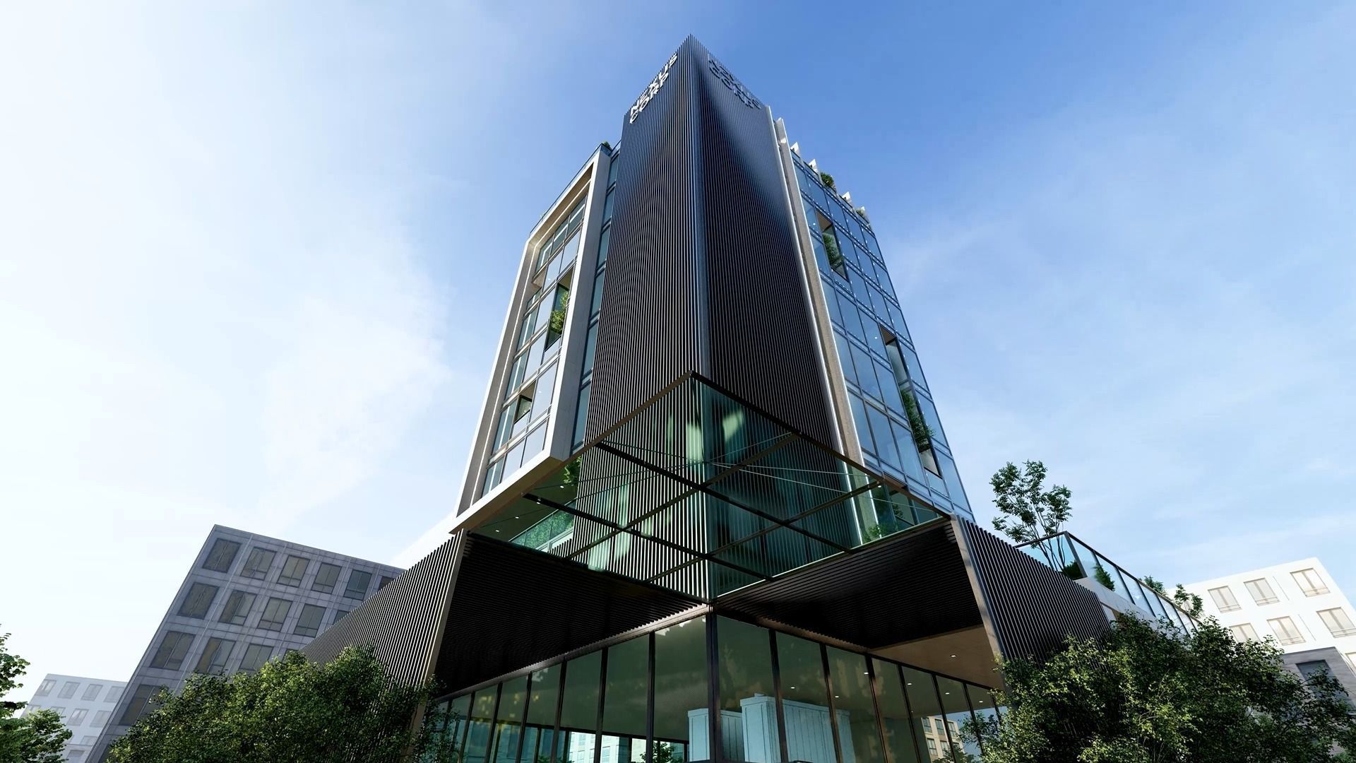 Nexus Corp Office Building Exterior Design 3D model_4