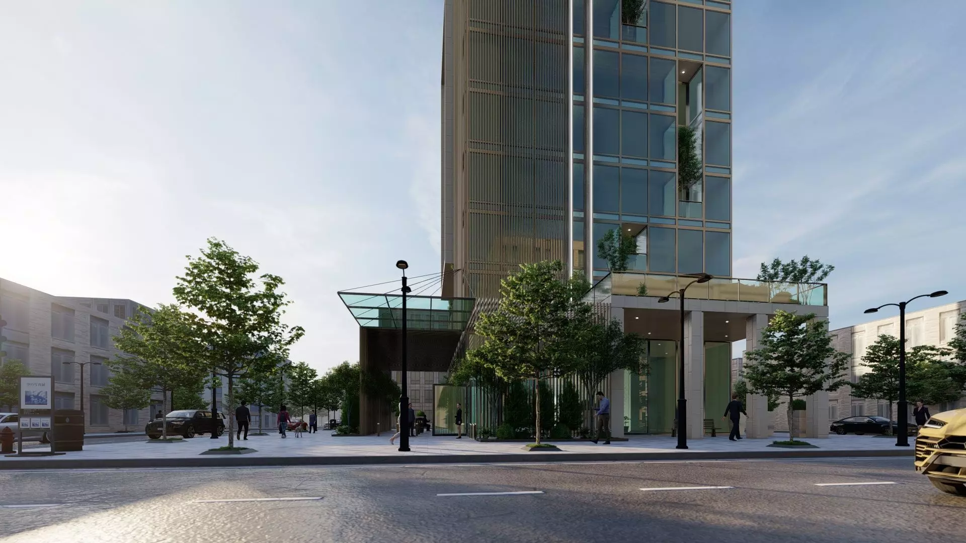 Nexus Corp Office Building Exterior Design 3D model_20