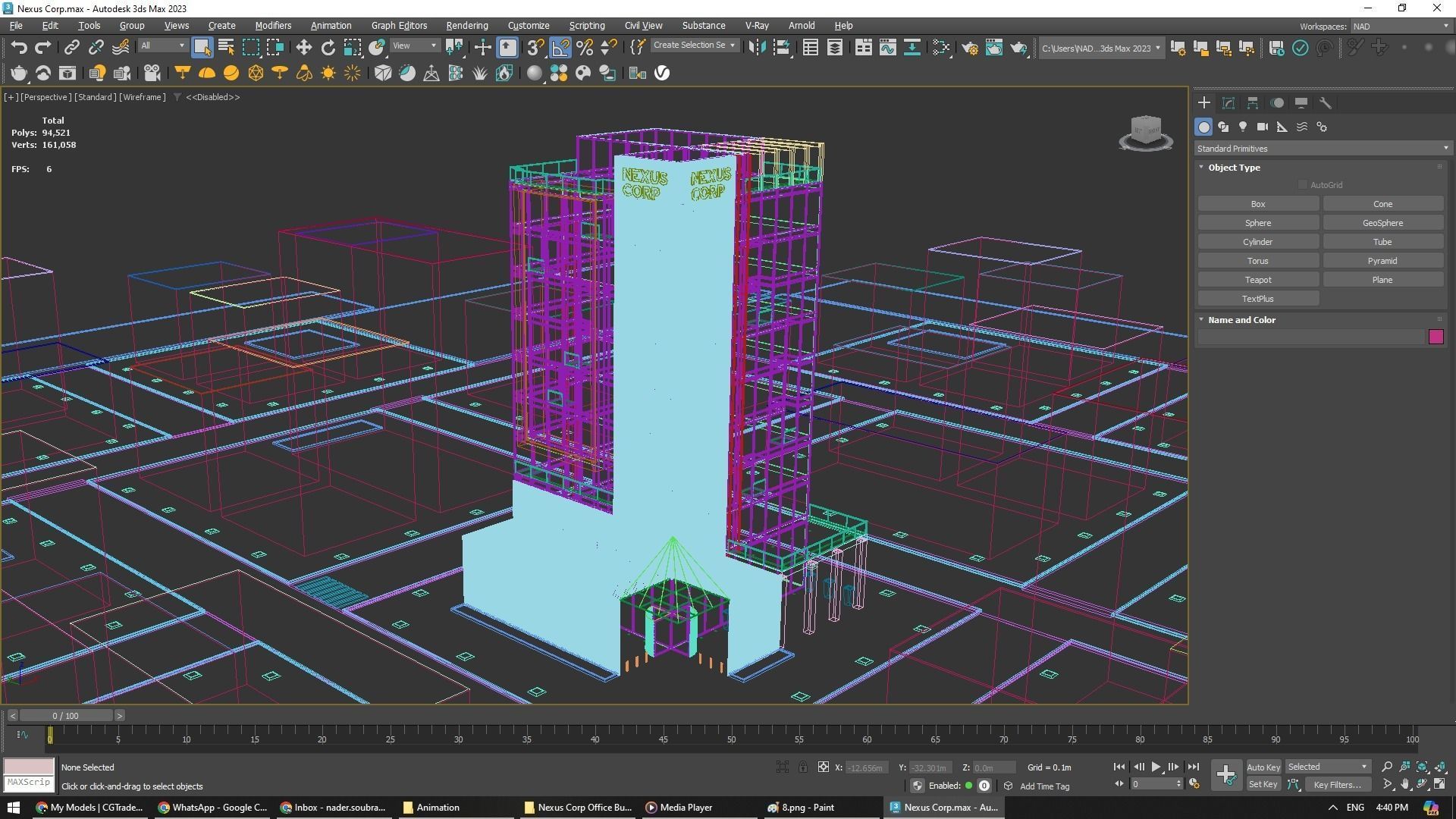 Nexus Corp Office Building Exterior Design 3D model_9