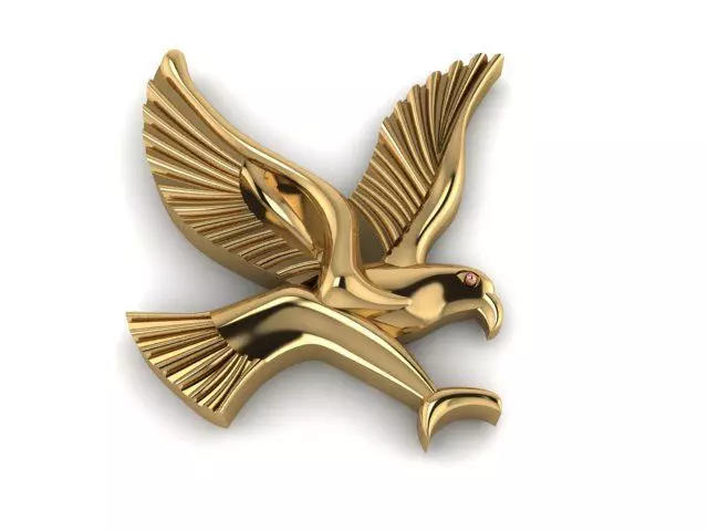 flying bird gold 3D print model_0