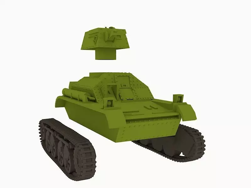 Vickers Light Tanks Mark II 3D print model_0