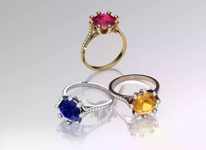 Elegant Gemstone Ring P-01-366