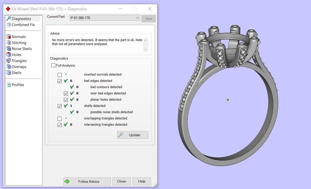 Elegant Gemstone Ring P-01-366 3D print model_7