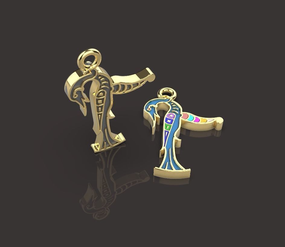 Armenian letters 3D print model_10