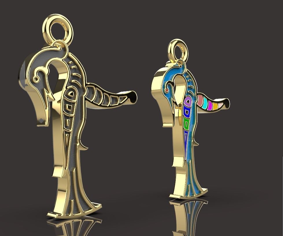 Armenian letters 3D print model_4