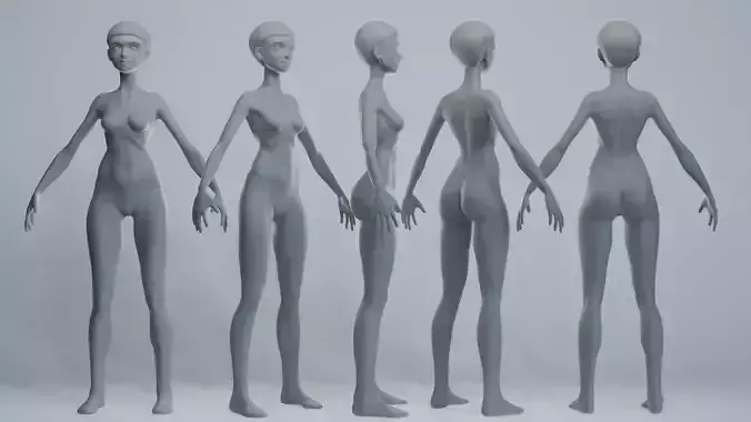 Stylized Girl Basemesh 2