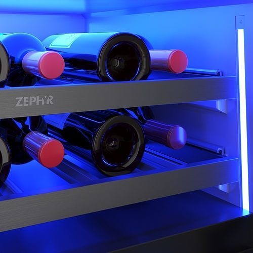 Zephyr Dual Zone Wine Cooler 3D model 3
