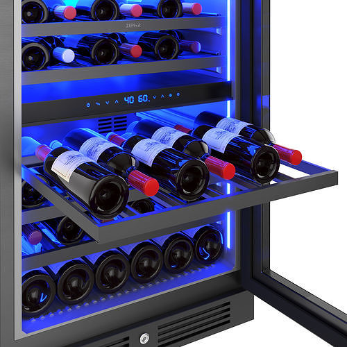 Zephyr Dual Zone Wine Cooler 3D model 2
