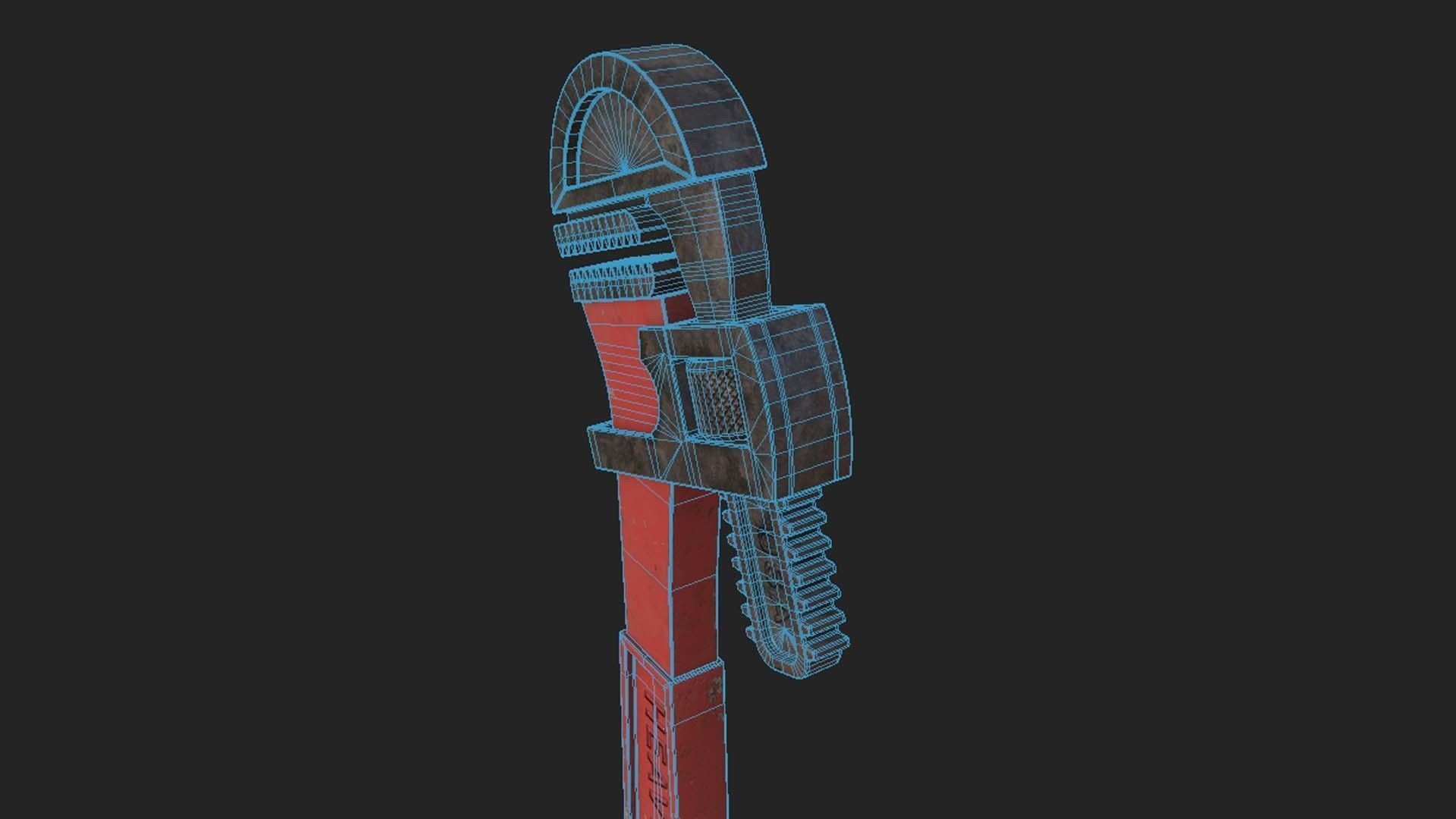 Pipe wrench 3D model_13