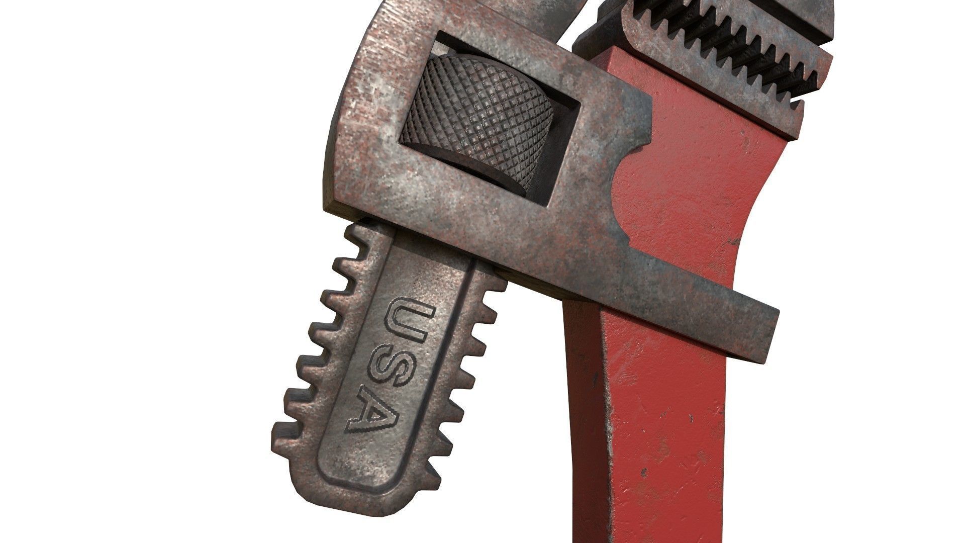 Pipe wrench 3D model_9