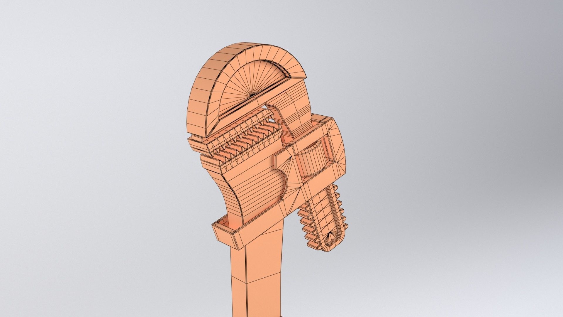 Pipe wrench 3D model_22
