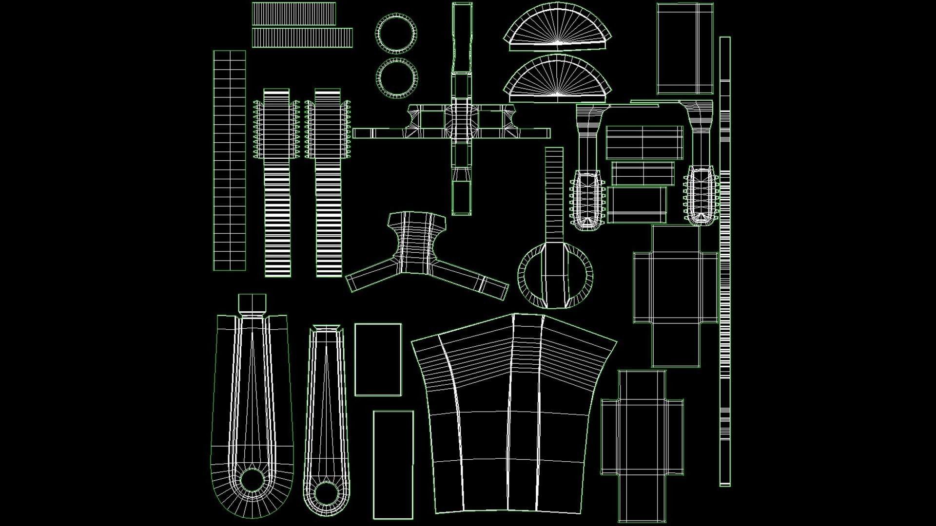 Pipe wrench 3D model_24