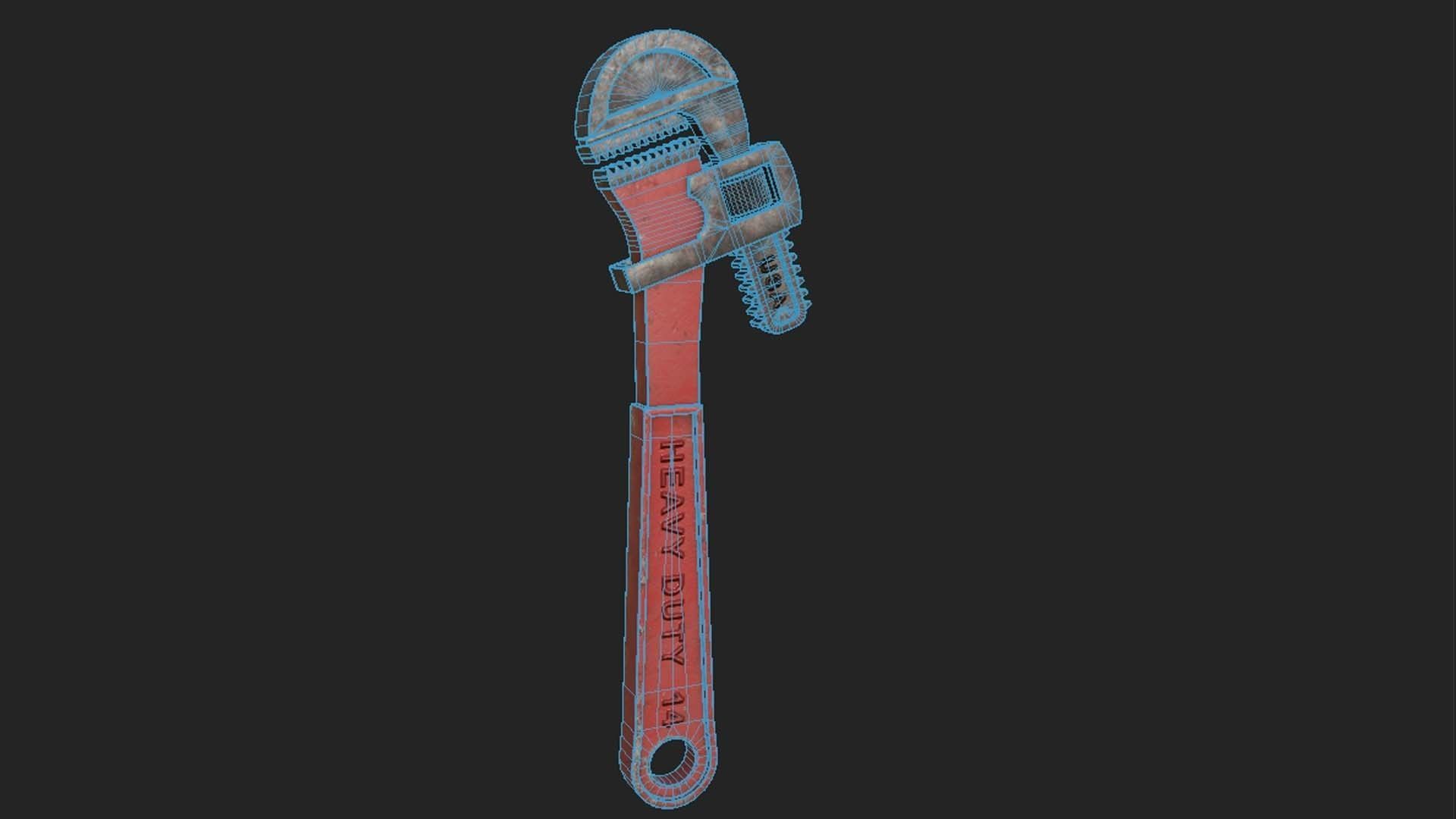 Pipe wrench 3D model_11