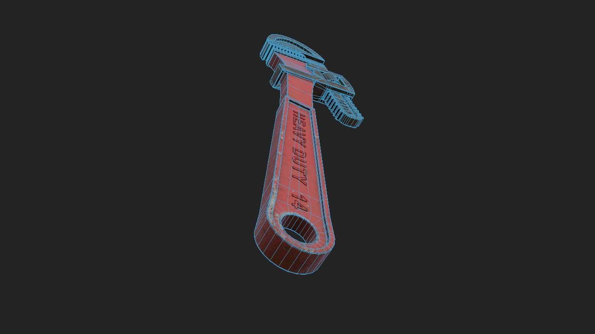 Pipe wrench 3D model_12