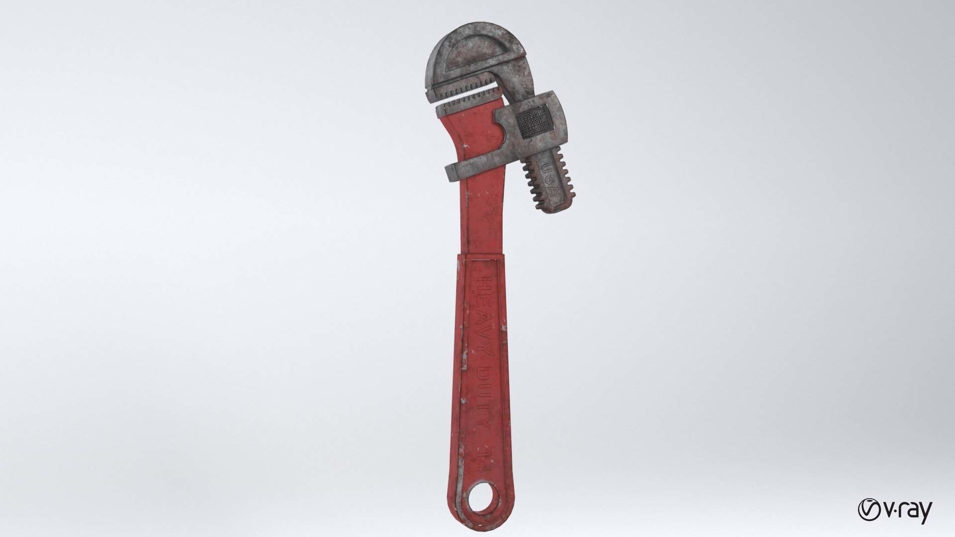 Pipe wrench 3D model_19