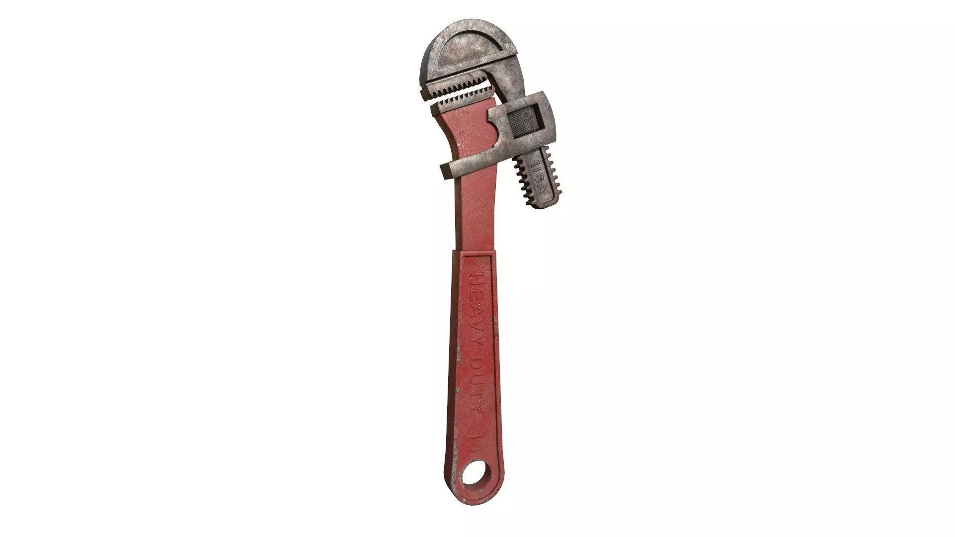 Pipe wrench 3D model_0