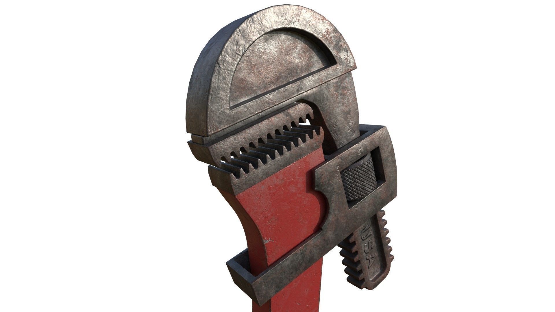 Pipe wrench 3D model_3