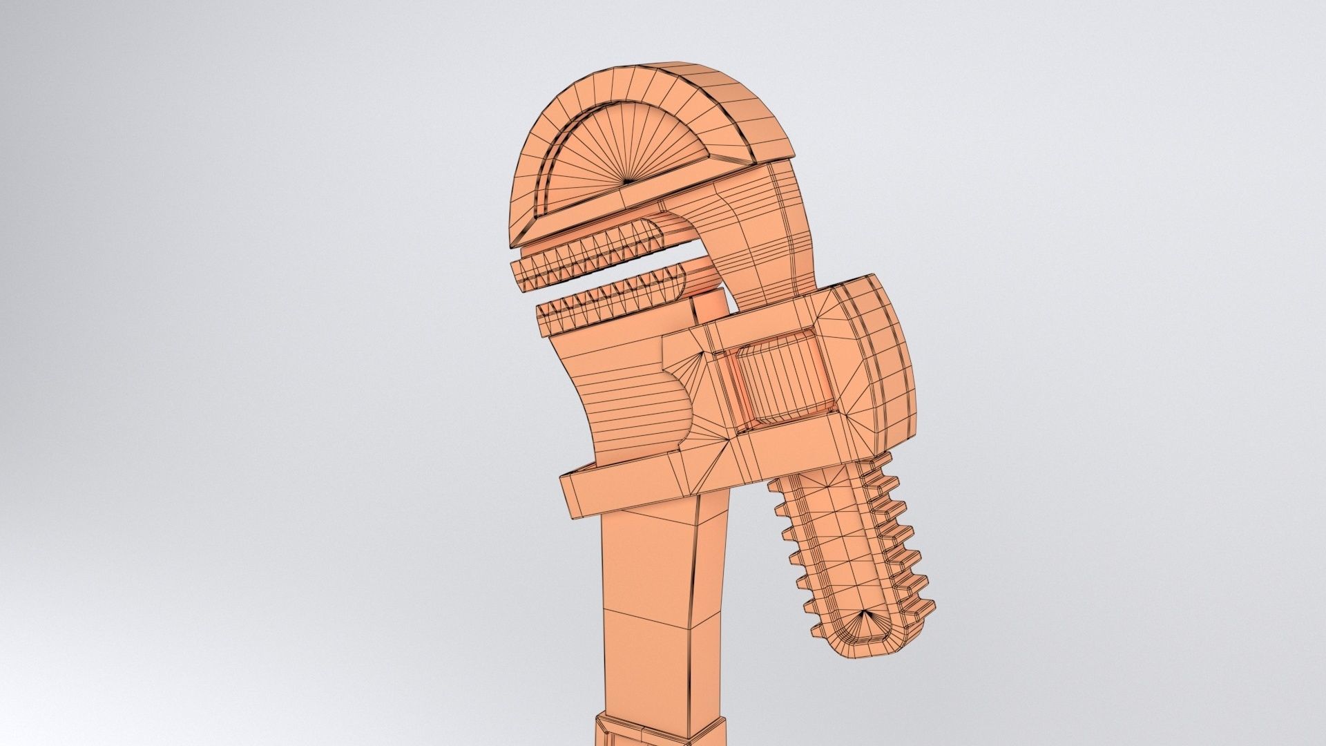 Pipe wrench 3D model_21
