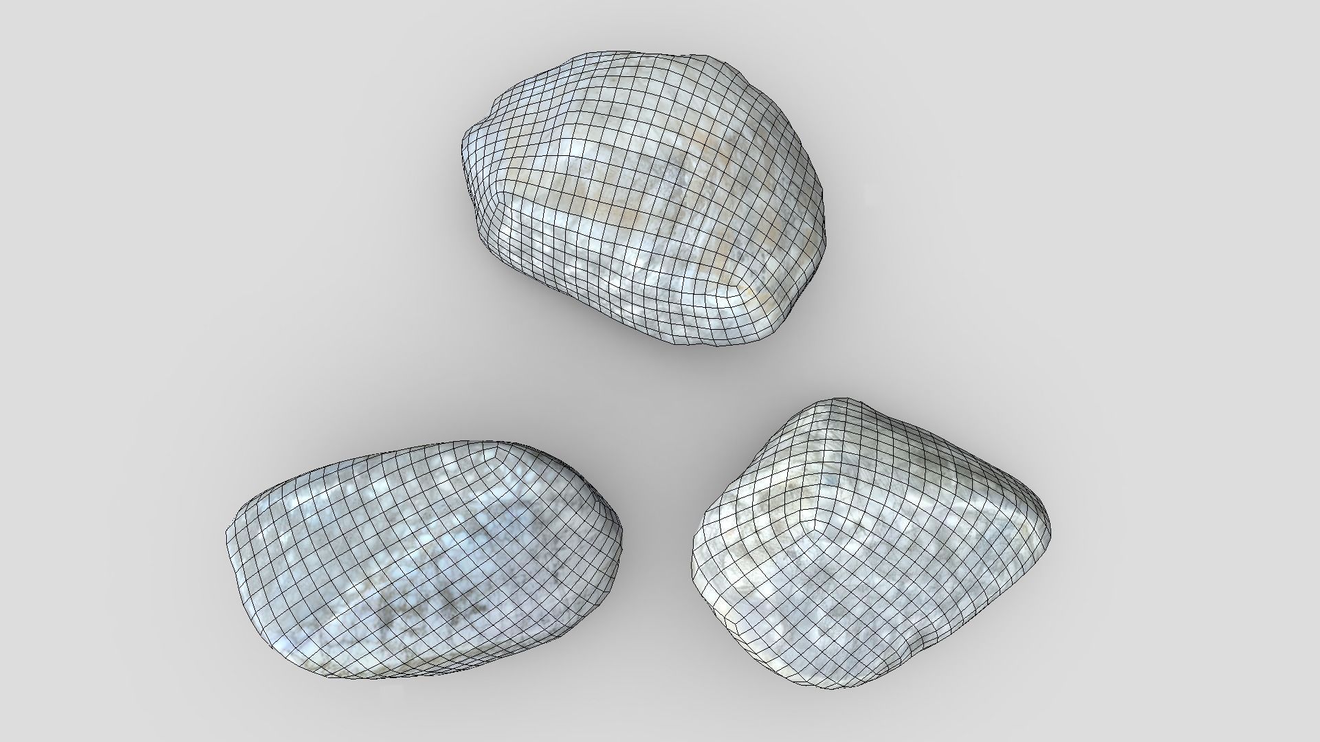 Stones Low-poly 3D model_4