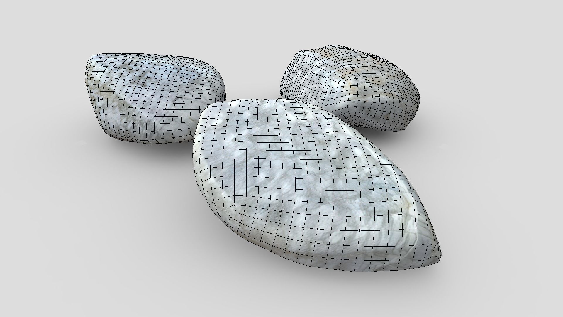 Stones Low-poly 3D model_6