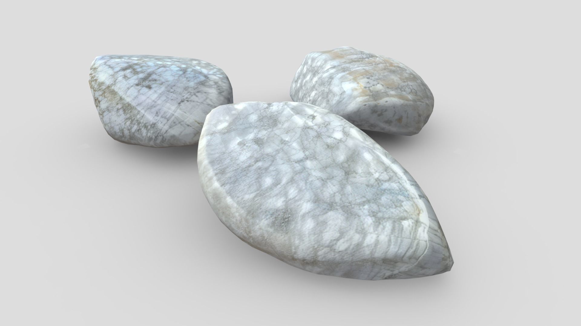 Stones Low-poly 3D model_5