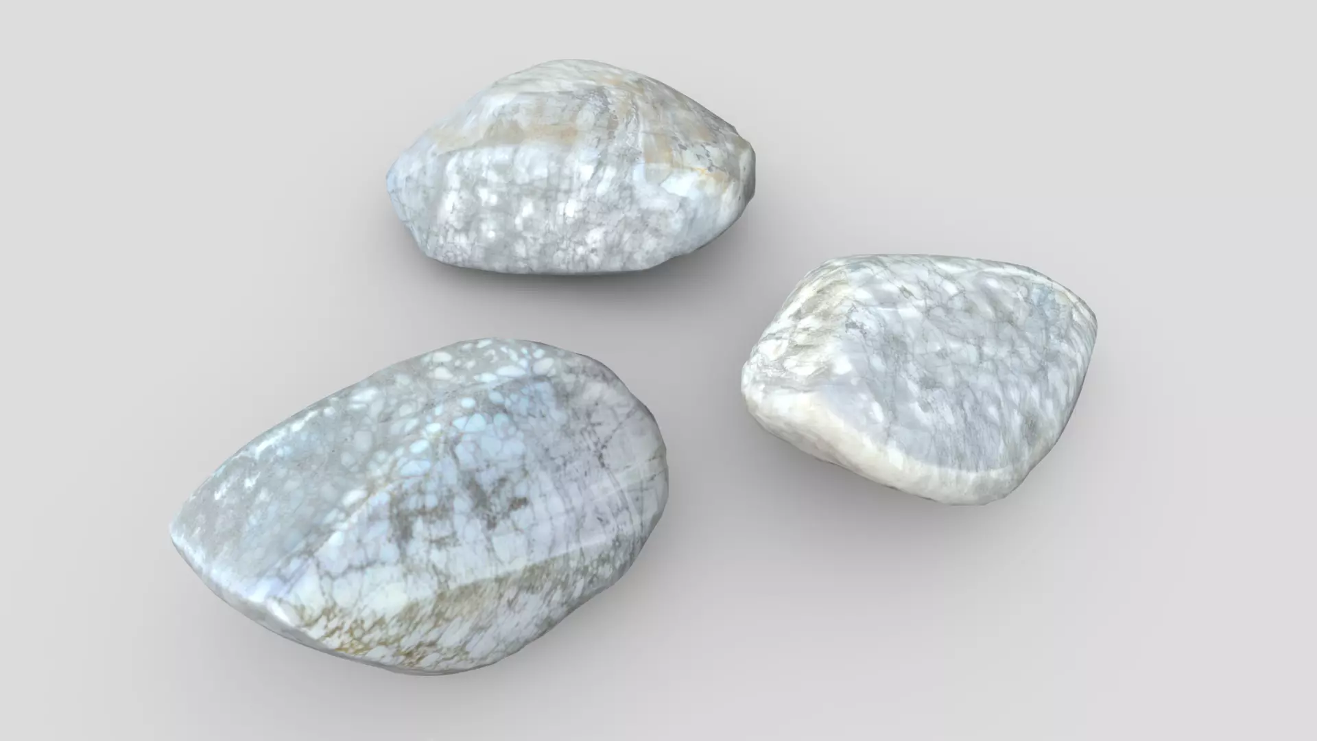 Stones Low-poly 3D model_0
