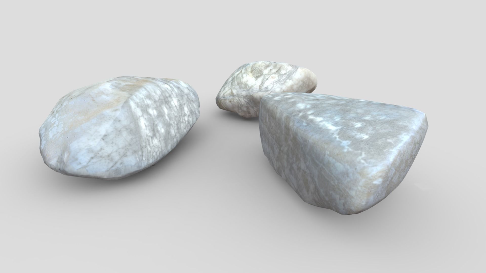 Stones Low-poly 3D model_9